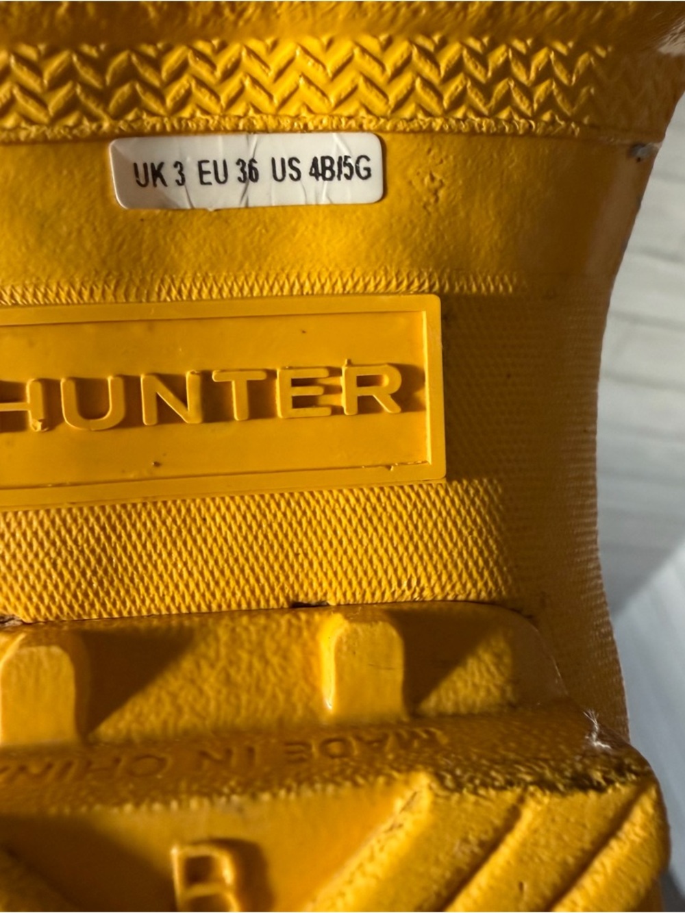 Hunter yellow glitter rain tall boots - Picture 3 of 6
